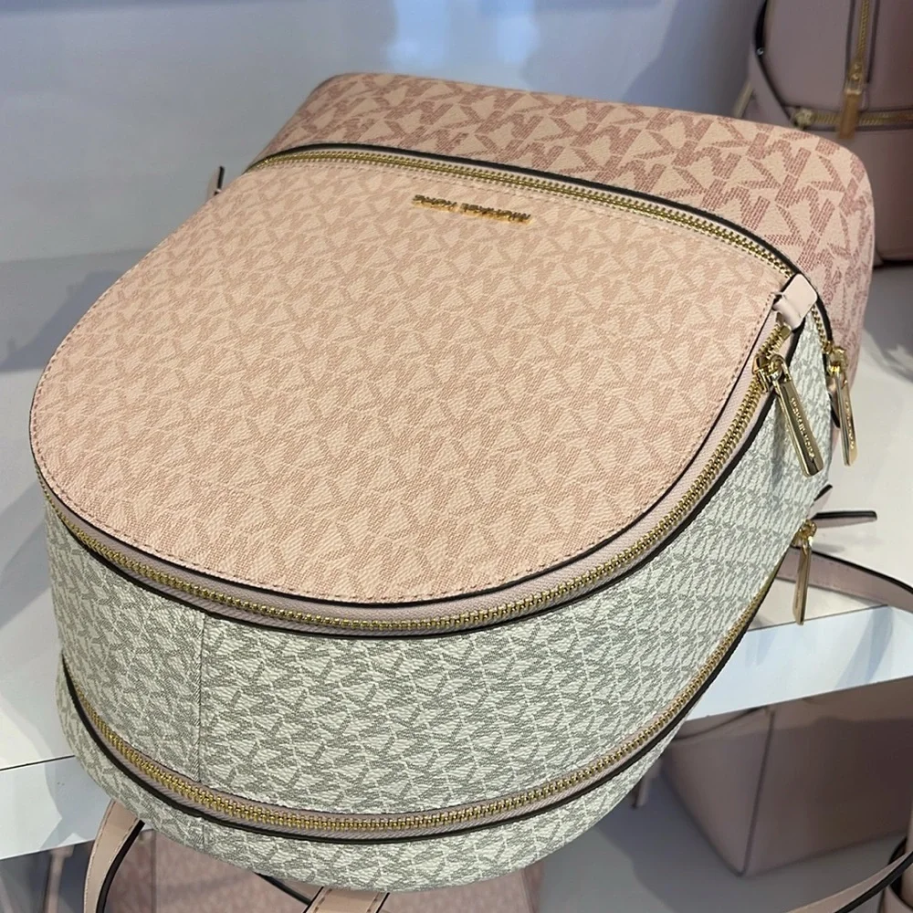 MICHAEL KORS Rhea Medm Zip Color-Block Signature Logo Backpack
PWD BLSH MLT
NWT - Picture 5 of 16